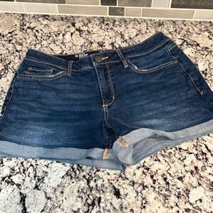 a.n.a Dark Blue Mid rise denim Jean Shorts 3.5 in inseam. Size 10. EUC